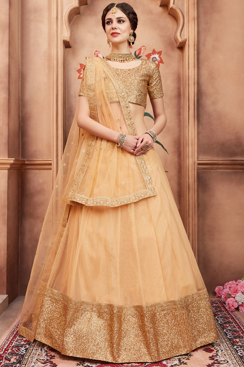 Beige wedding lehenga store