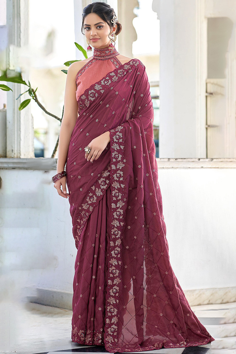 Heavy silk sales saree for wedding