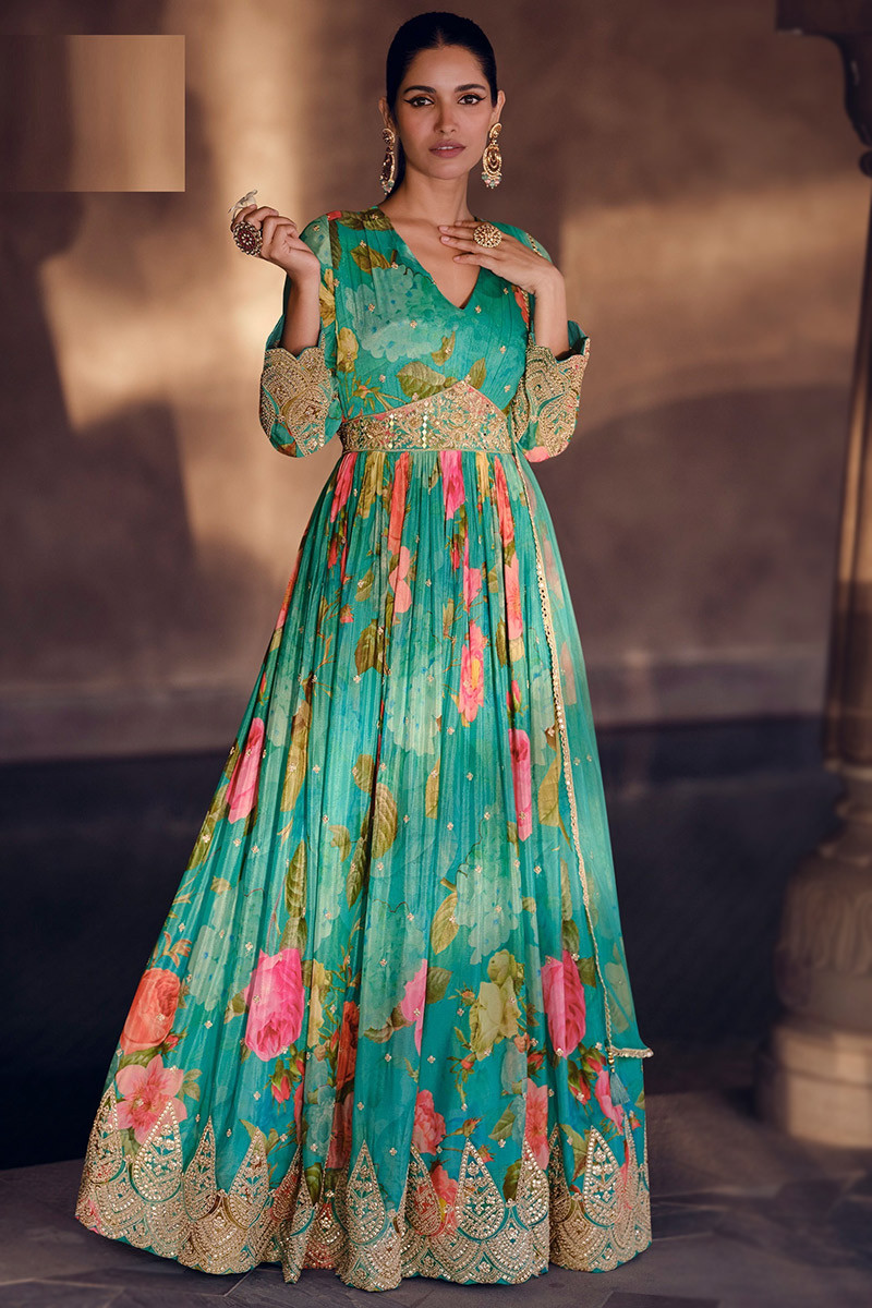 Printed anarkali dress shop