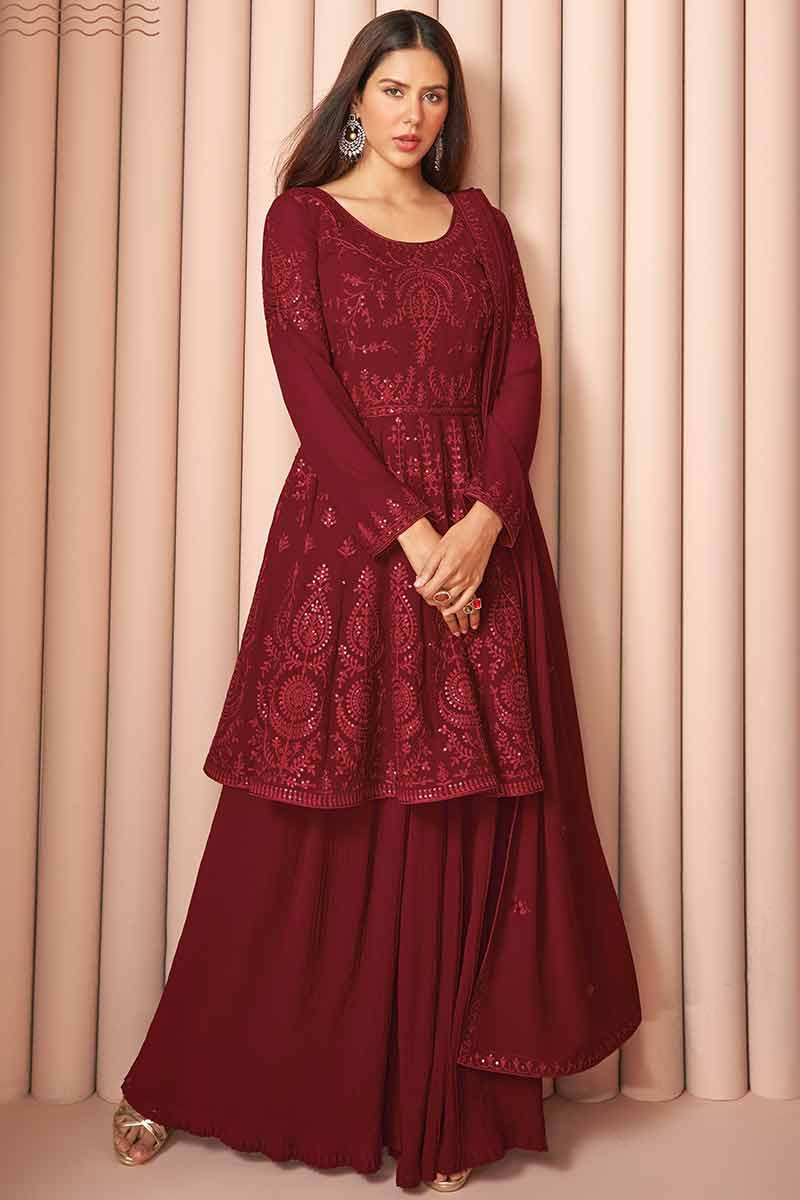 Punjabi Bridal Sharara Suit | Maharani Designer Boutique