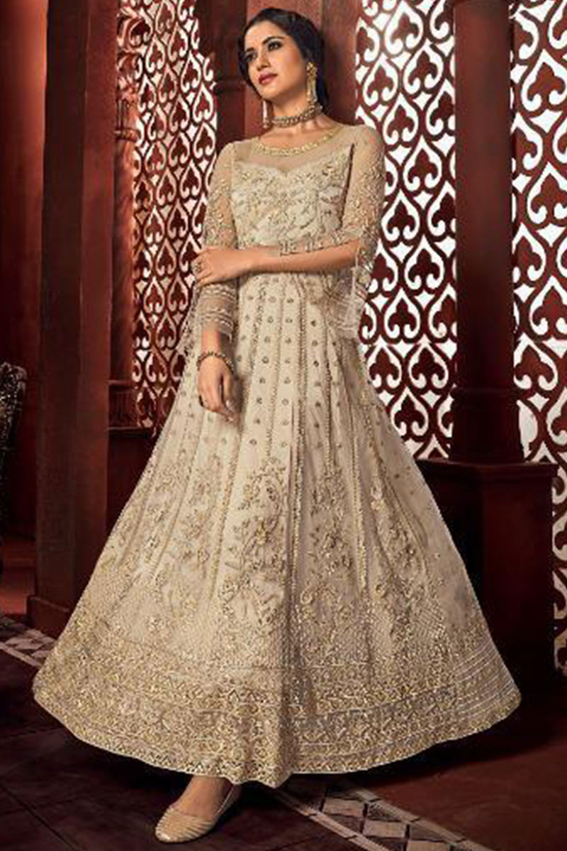 Off white anarkali discount dress