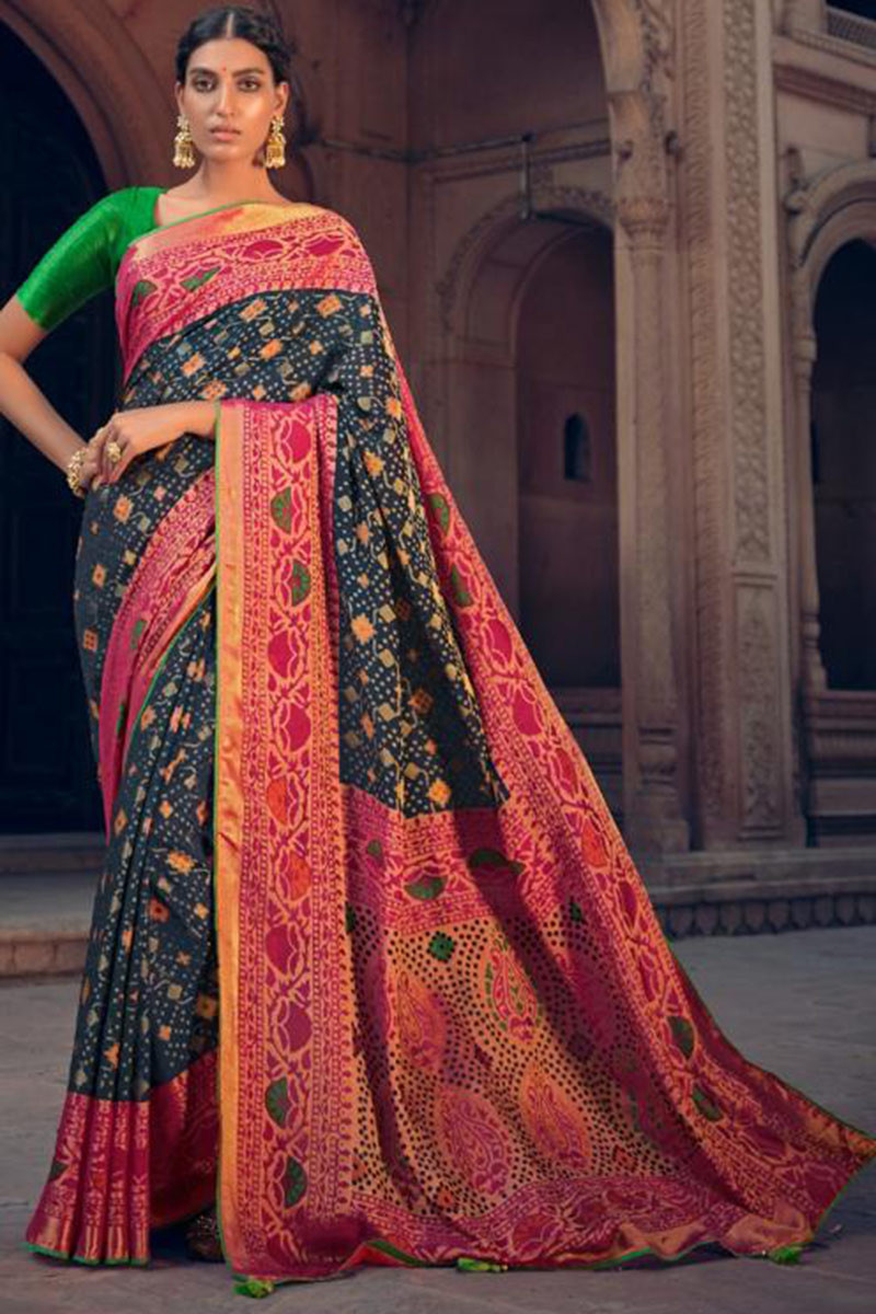 Party Wear Orange Georgette Jacquard Brasso Printed Saree at Rs 1625/piece  in Surat