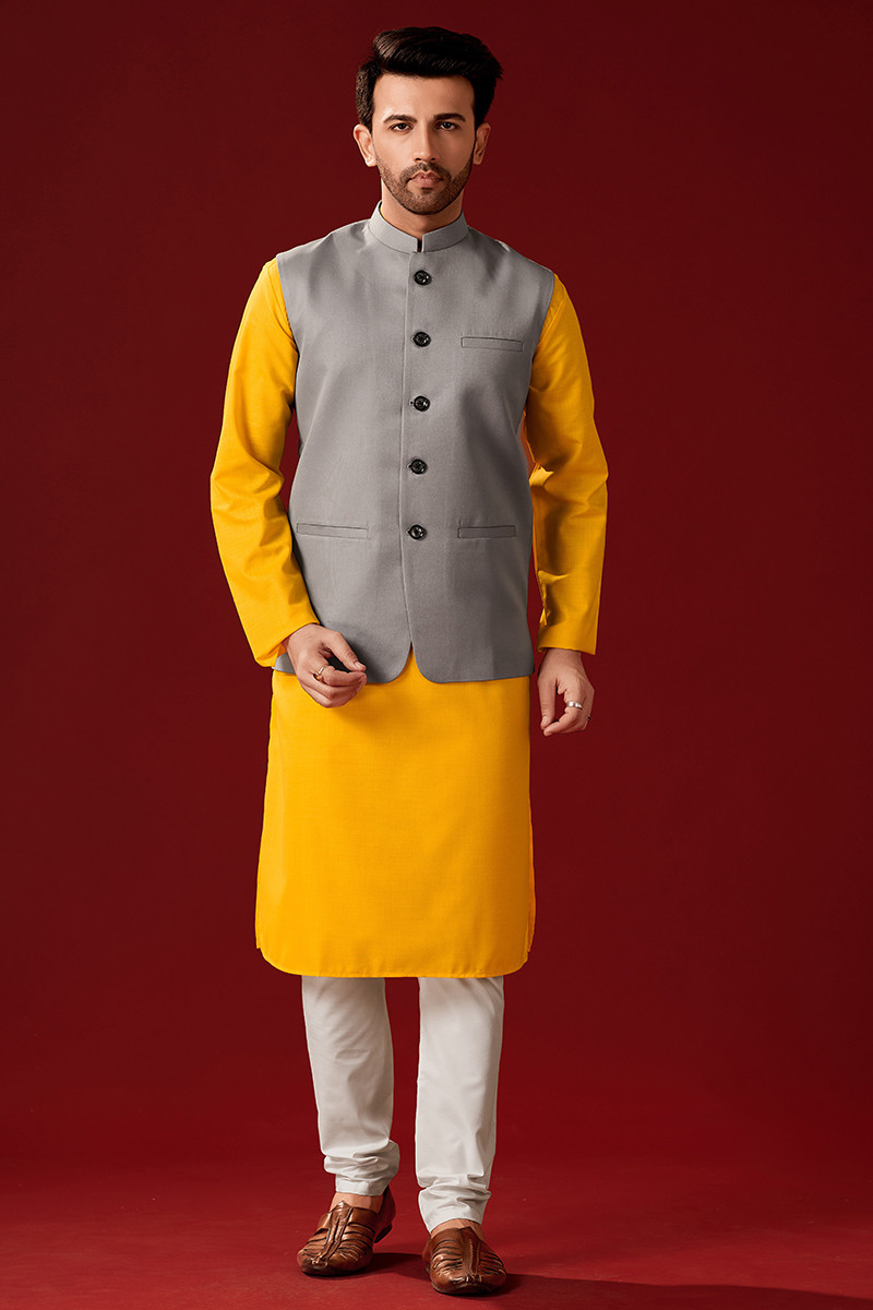 Kurta pajama with full coat outlet