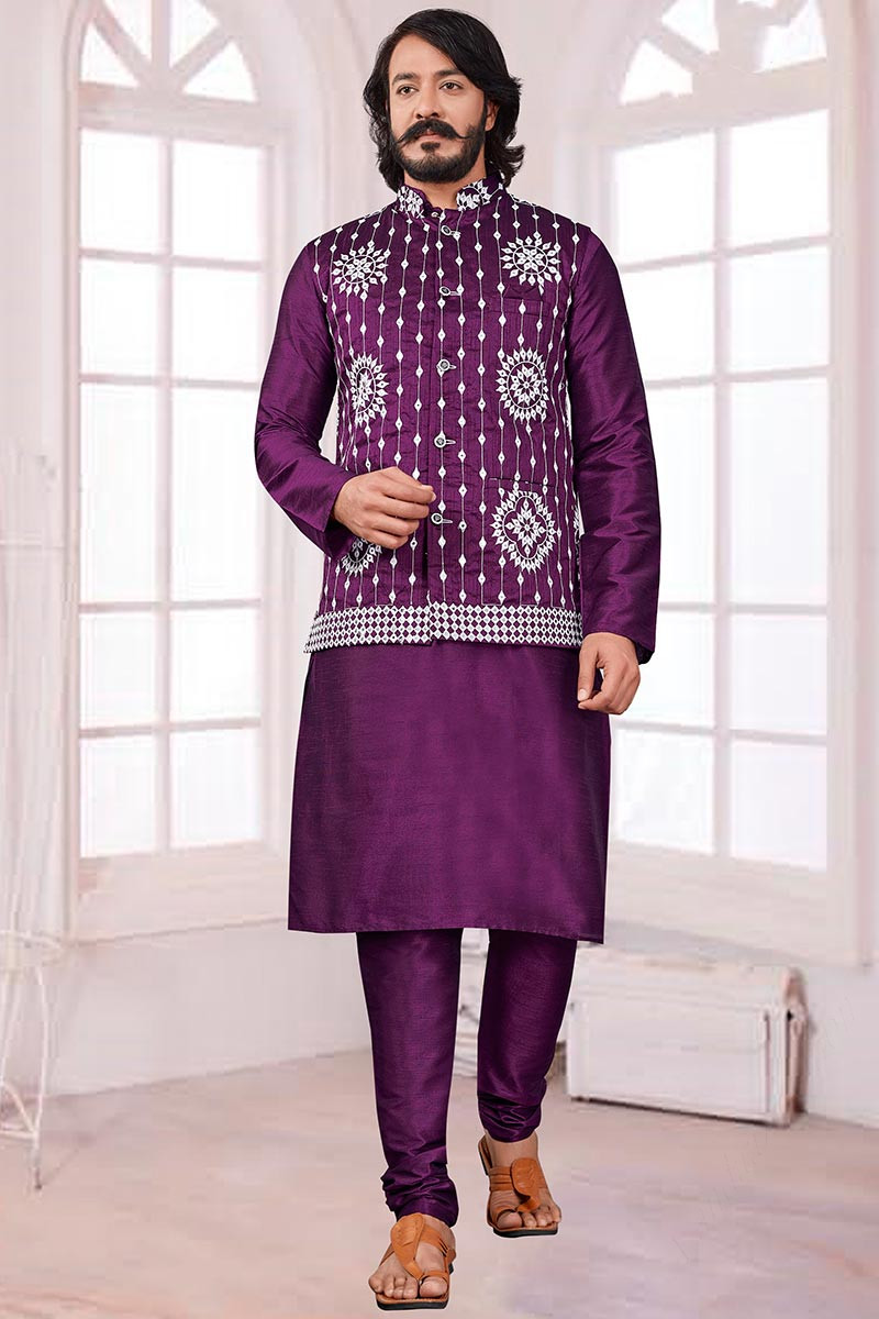 Kurta pajama purple colour online