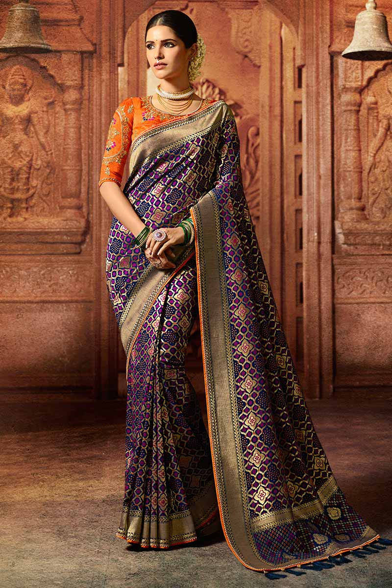 20 Banarasi Silk Saree Blouse Designs