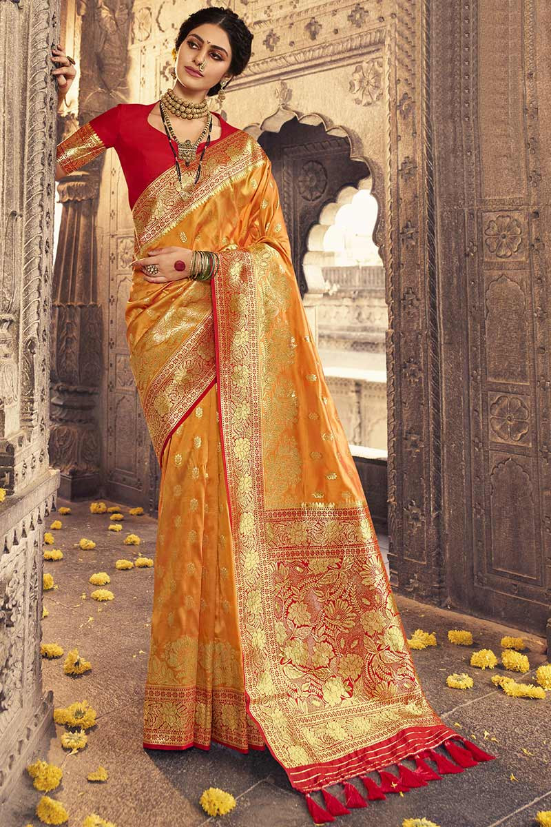 Trendy wedding silk sarees on sale