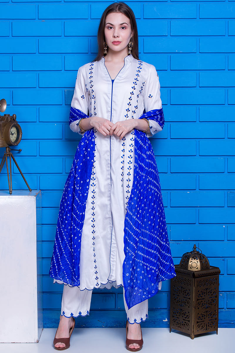 Fancy cotton frock suit discount