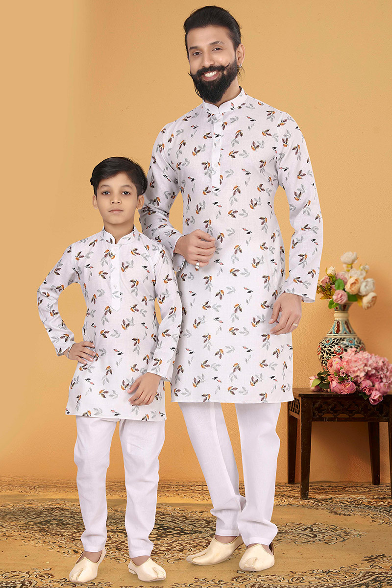 Black Jacquard Silk Father Son Kurta Set Combo | Partywear, How to wear,  Father and son