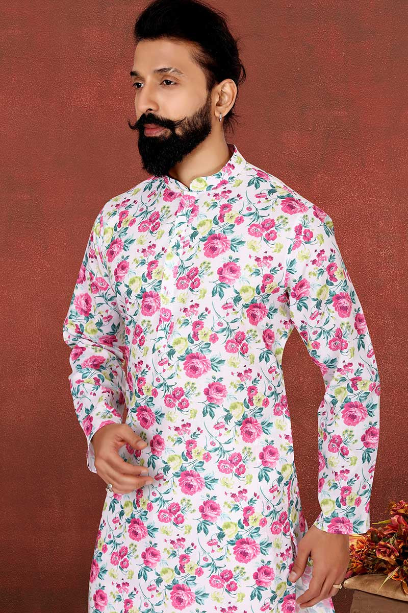Printed kurta on sale pajama for wedding