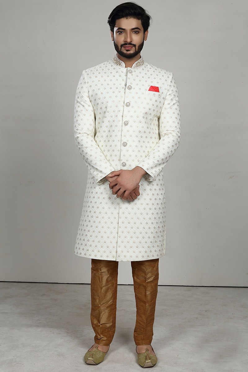 White sherwani suit store