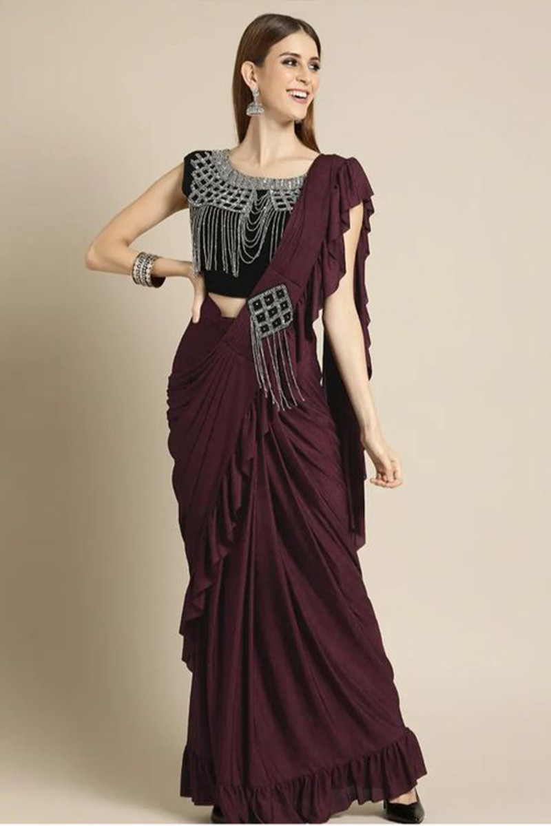 Fancy saree best sale draping styles