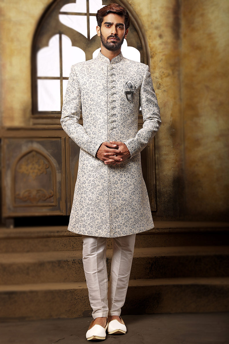 Mens Traditional Indian Churidar Pants - Off-White