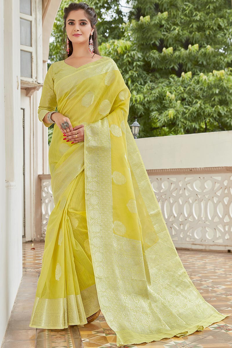 Linen top saree wholesale