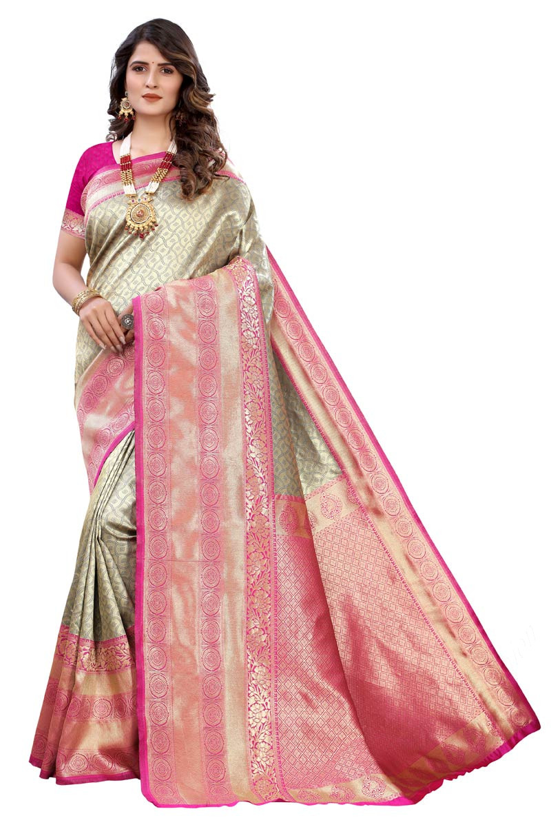 Kanchipuram Brocade Silk Saree – V.F Handlooms