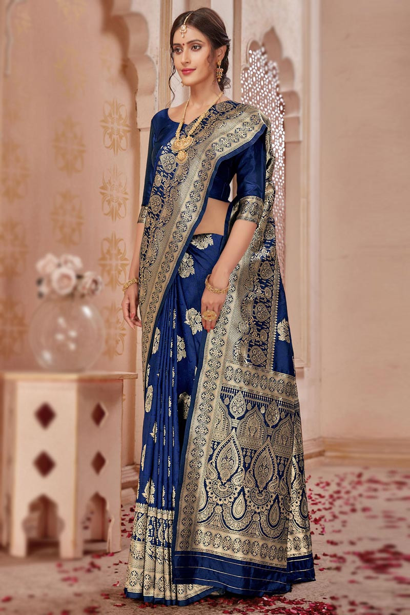 Pure Munga Silk Beautiful Zari Work Border Saree With Blouse – thecotlin