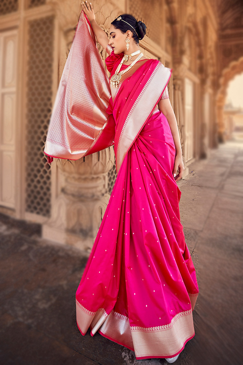 Buy ETHNIC DESIRE Digital Print Bollywood Georgette Pink Sarees Online @  Best Price In India | Flipkart.com