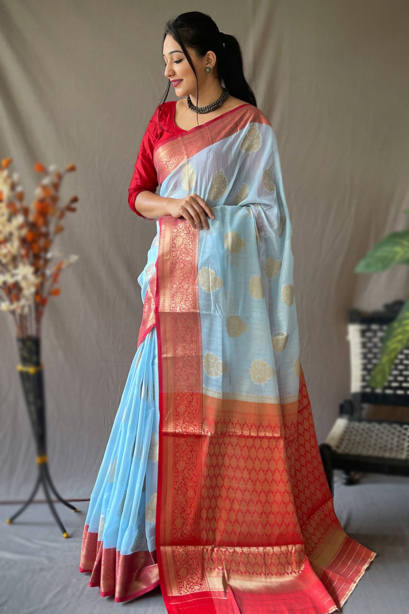 Buy Designer Women's Cotton Sarees for Resort | Aza Fashions