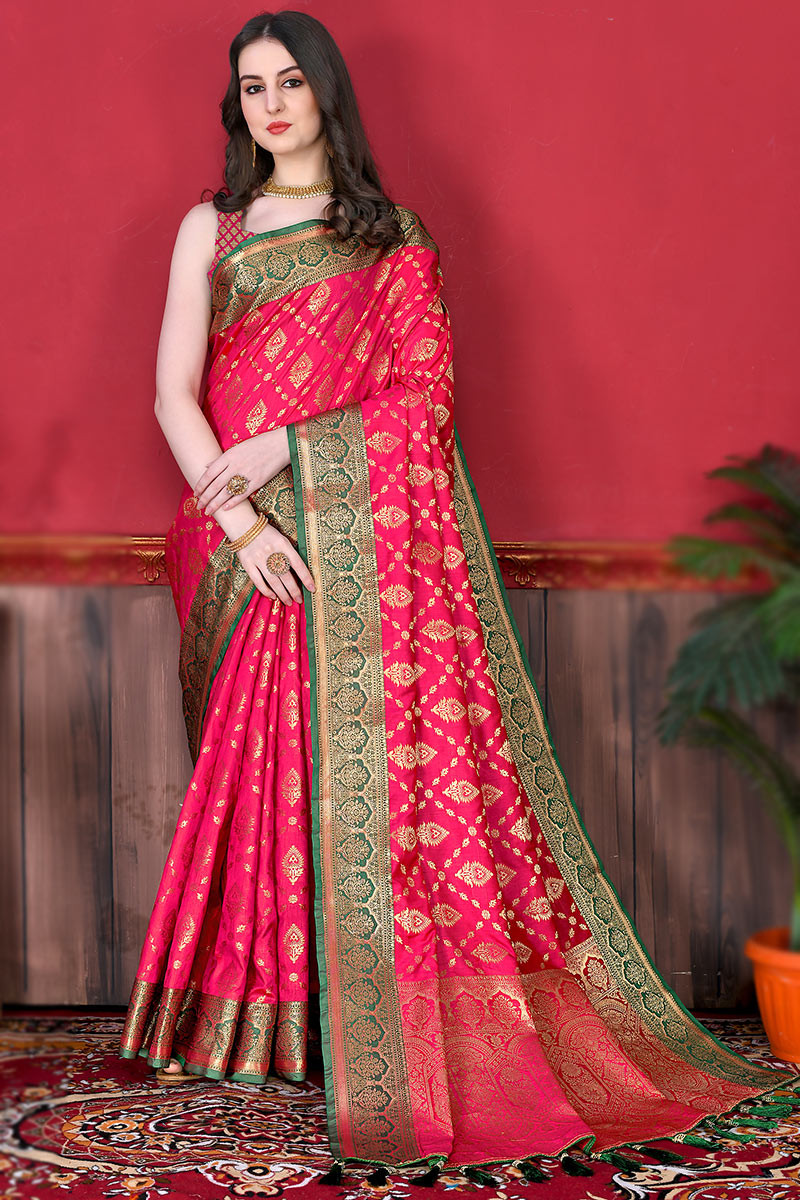 Fancy Party Wear Designer Saree in Pink| Stylish Saree New Design 2022