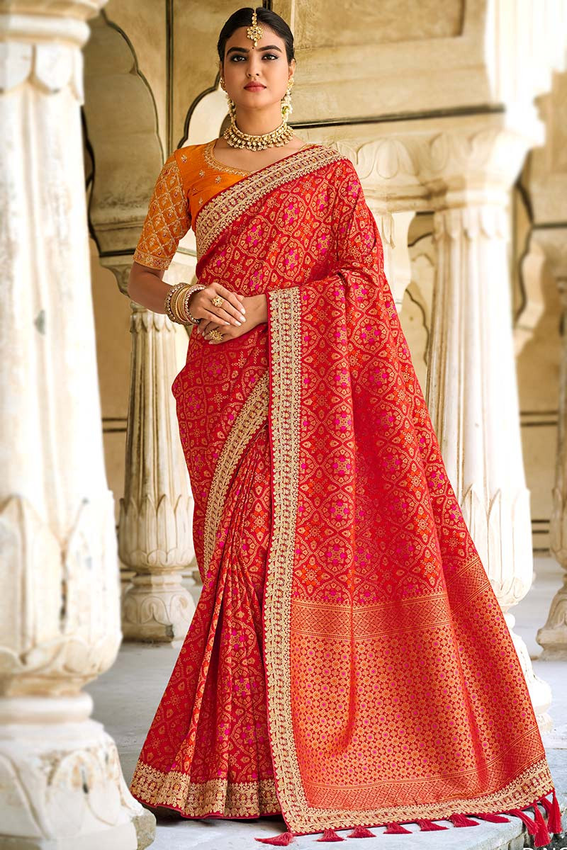 Silk saree shop attire