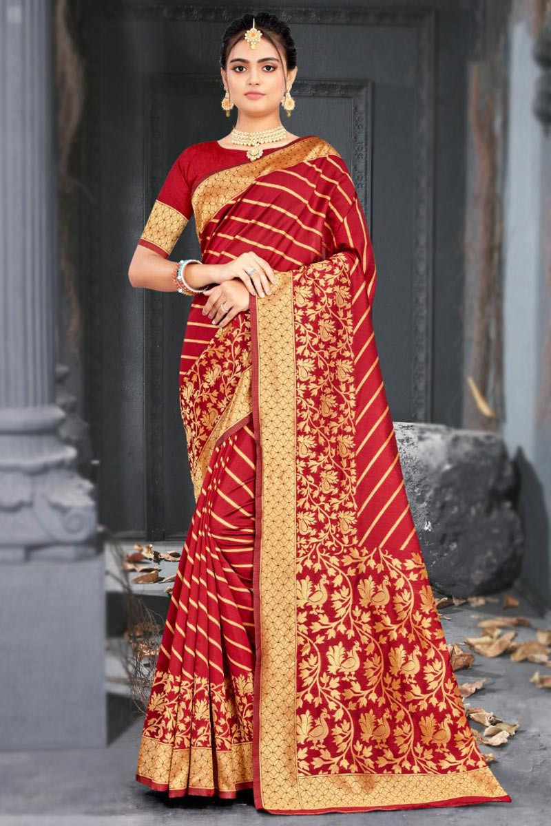 Silk on sale saree attire