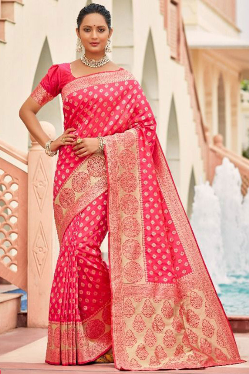 Buy Blush Pink Gia Saree Set by Designer MISHRU Online at Ogaan.com