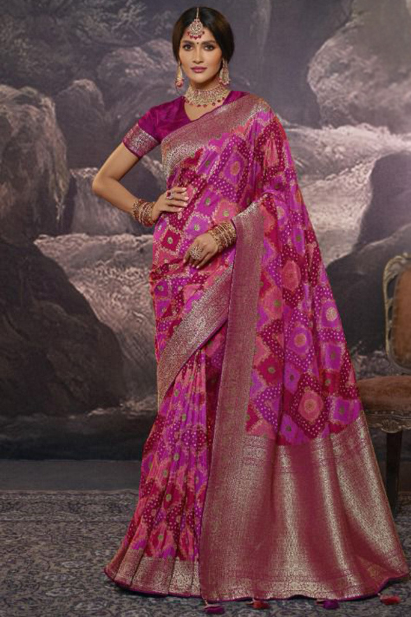 Multi Color Pure Silk Crepe With Digital Print Saree – Esmerize