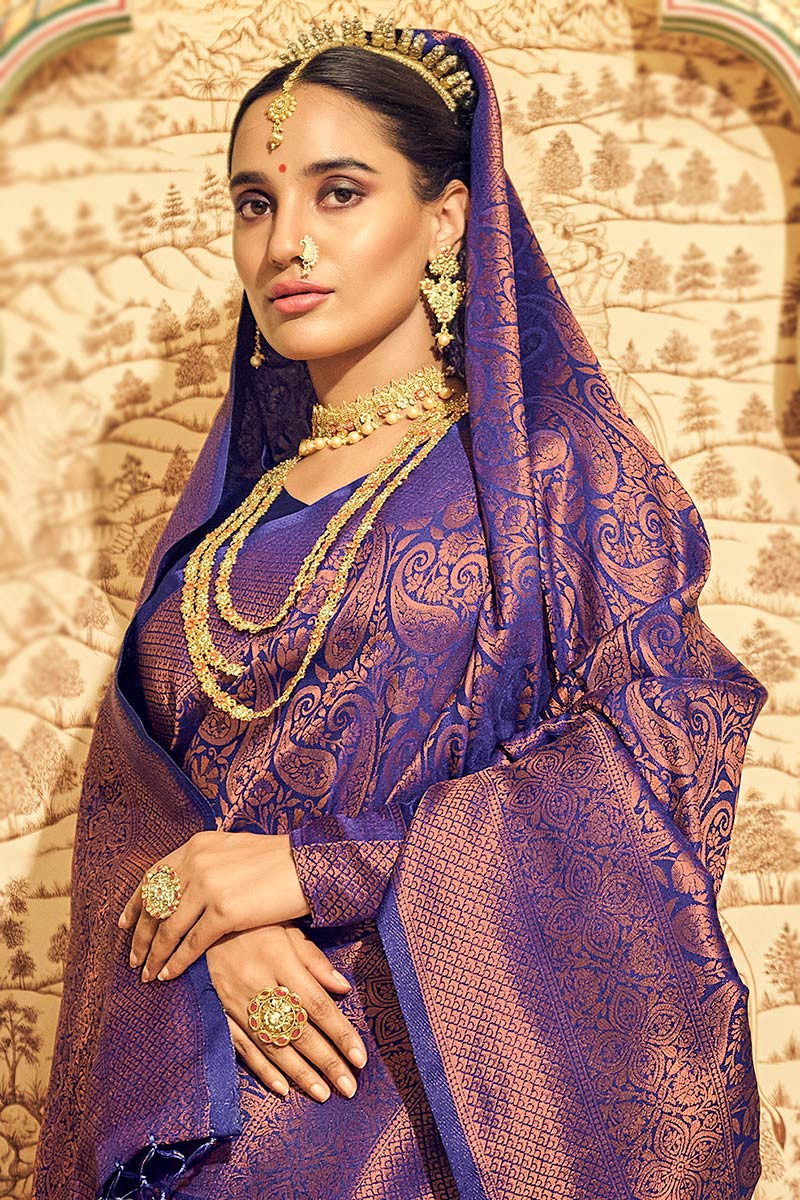 Irish Purple Saree Set – Estie Couture