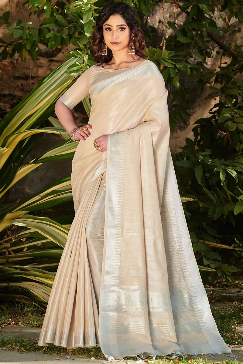 Linen Sarees - Pure Linen Saree Online with Low Prices in India | UK, USA,  Singapore, Australia – Dailybuyys
