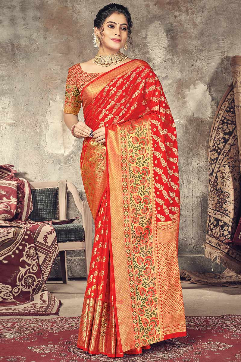 Red Colour 491 Colours Designer Party Wear Sarees Catalog 491 A - The  Ethnic World