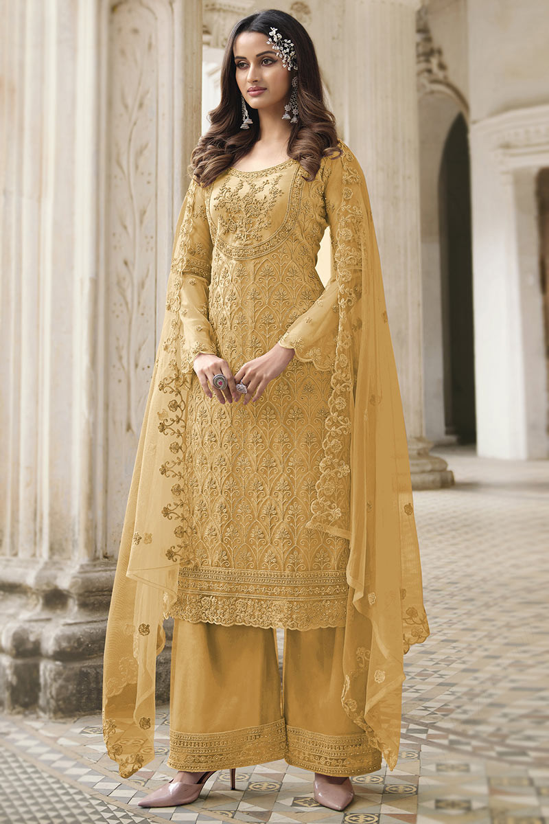 Beige salwar suit top