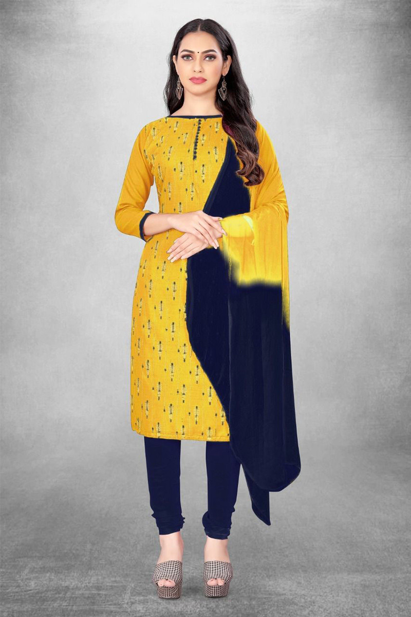 KEX yellow Indian Churidar Cotton Casual wear Silm fit churidar