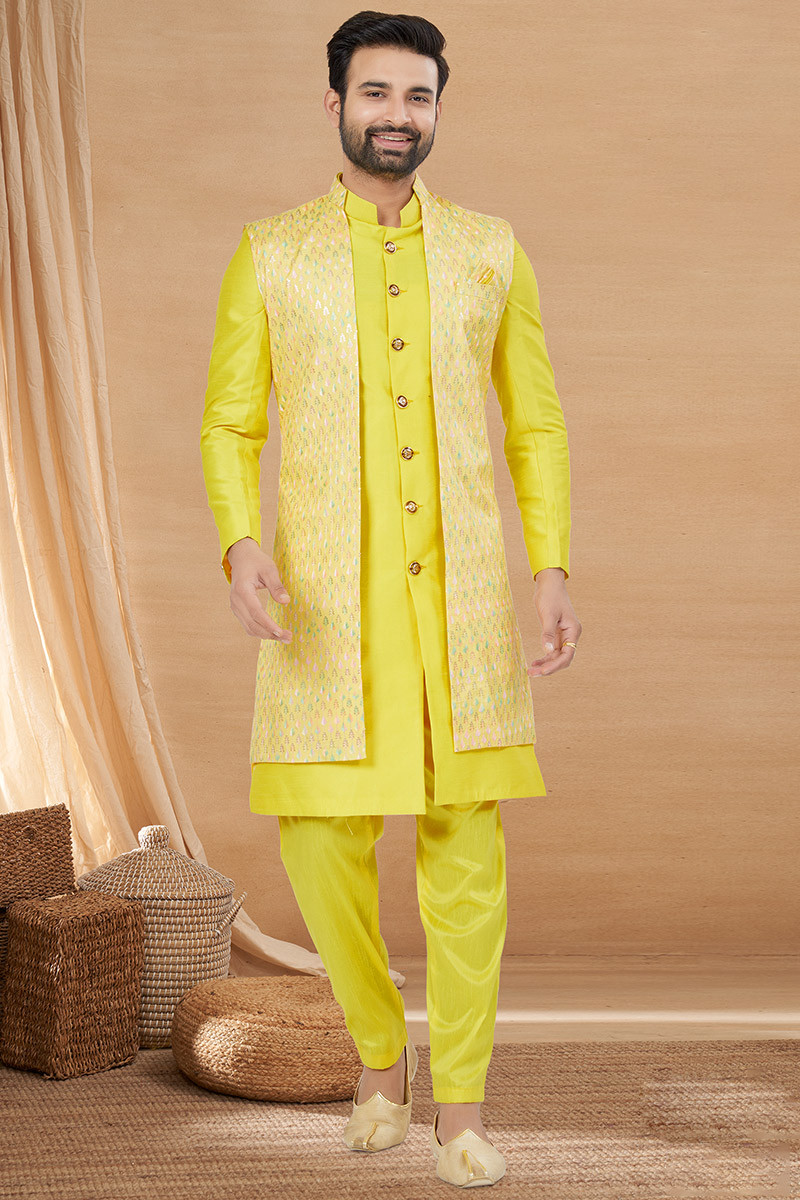 Yellow discount silk jacket