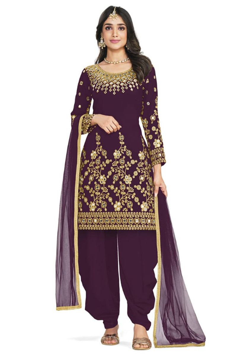 Silk salwar suit top