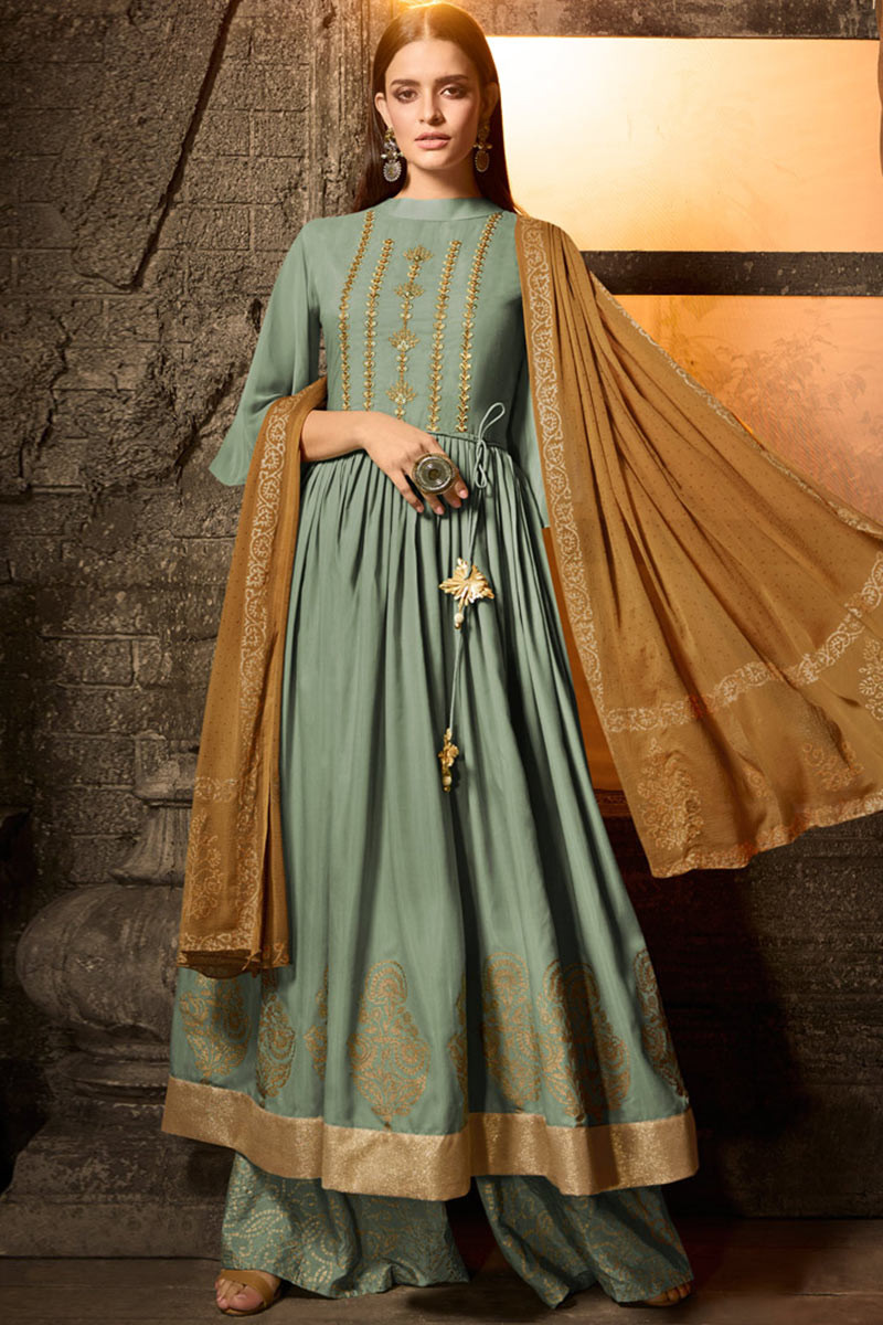 Cotton silk anarkali suits clearance