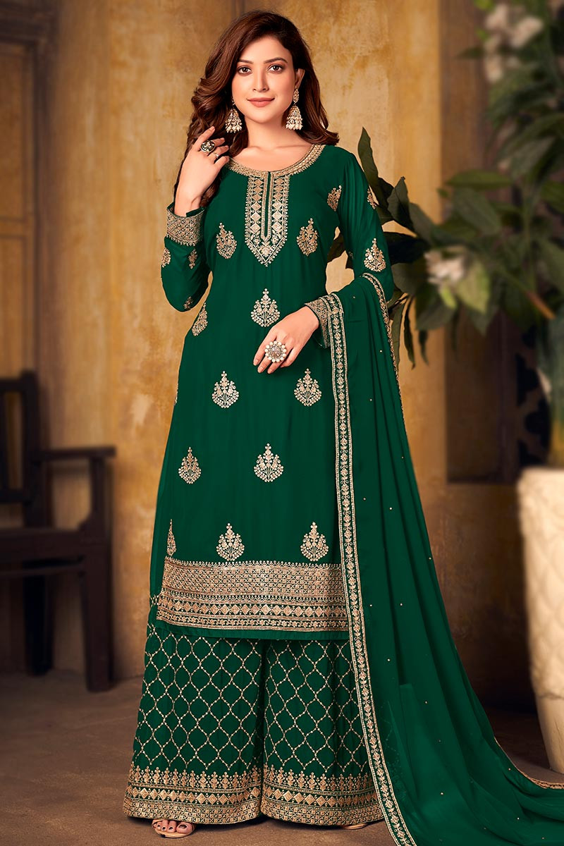 Dark green palazzo suit clearance