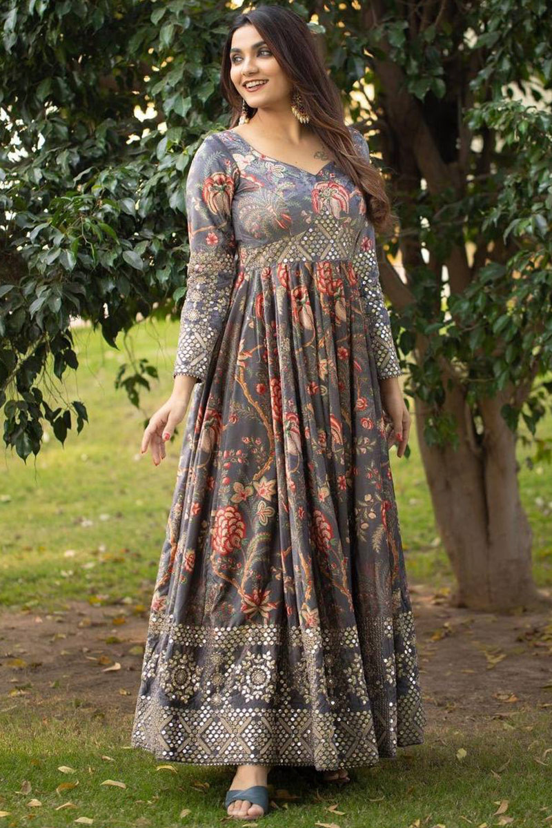 Steel deals grey gown
