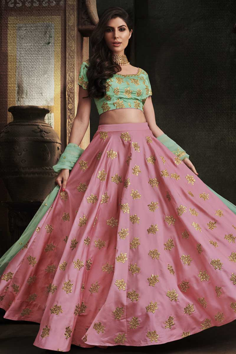 Dupion silk lehenga Clearance