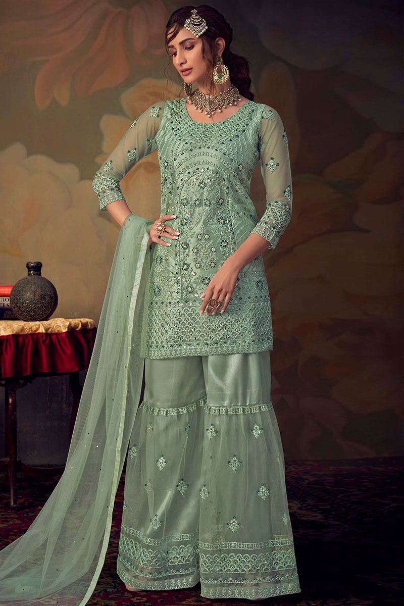 Frock style sharara suit Clearance