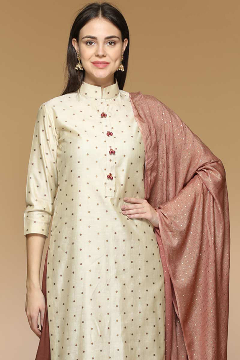 FROCK SUIT DESIGN WITH PANT PLAZO FOR YOUR ETHNIC LOOK