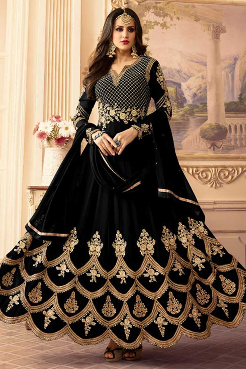 black colour ki frock suit