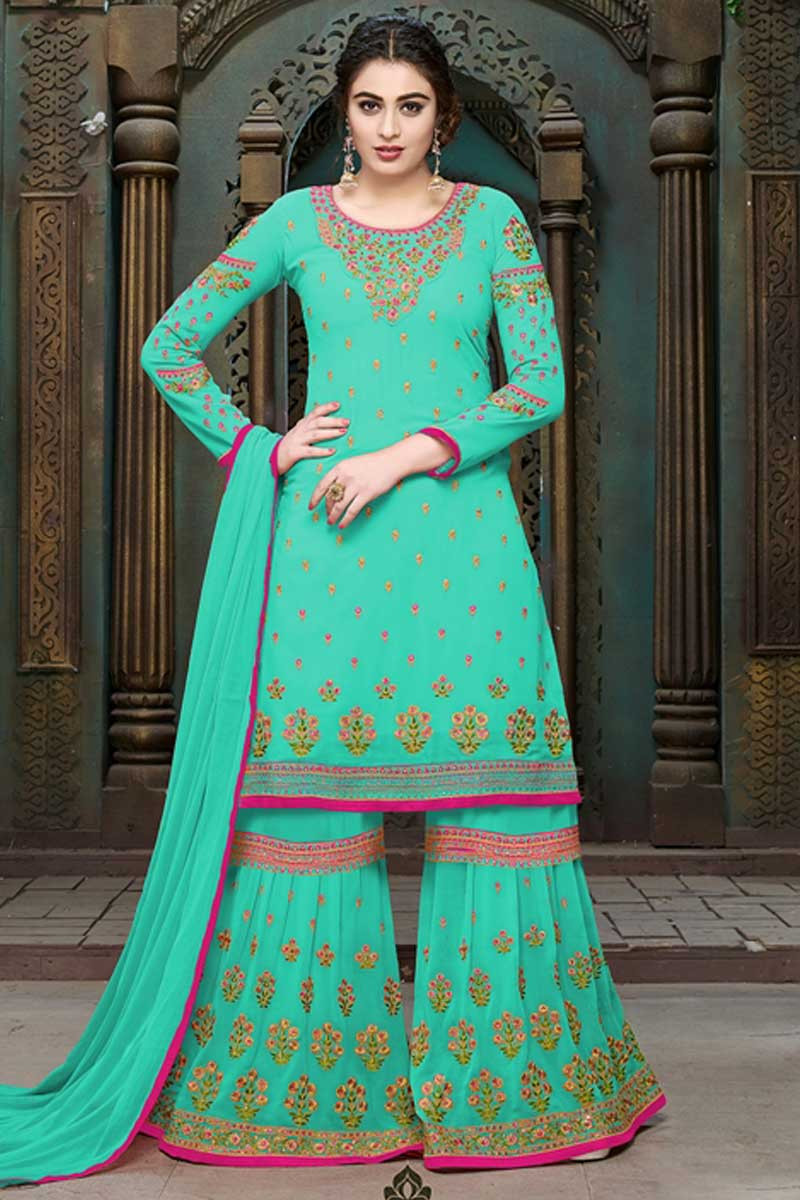 Fluorescent punjabi suits best sale