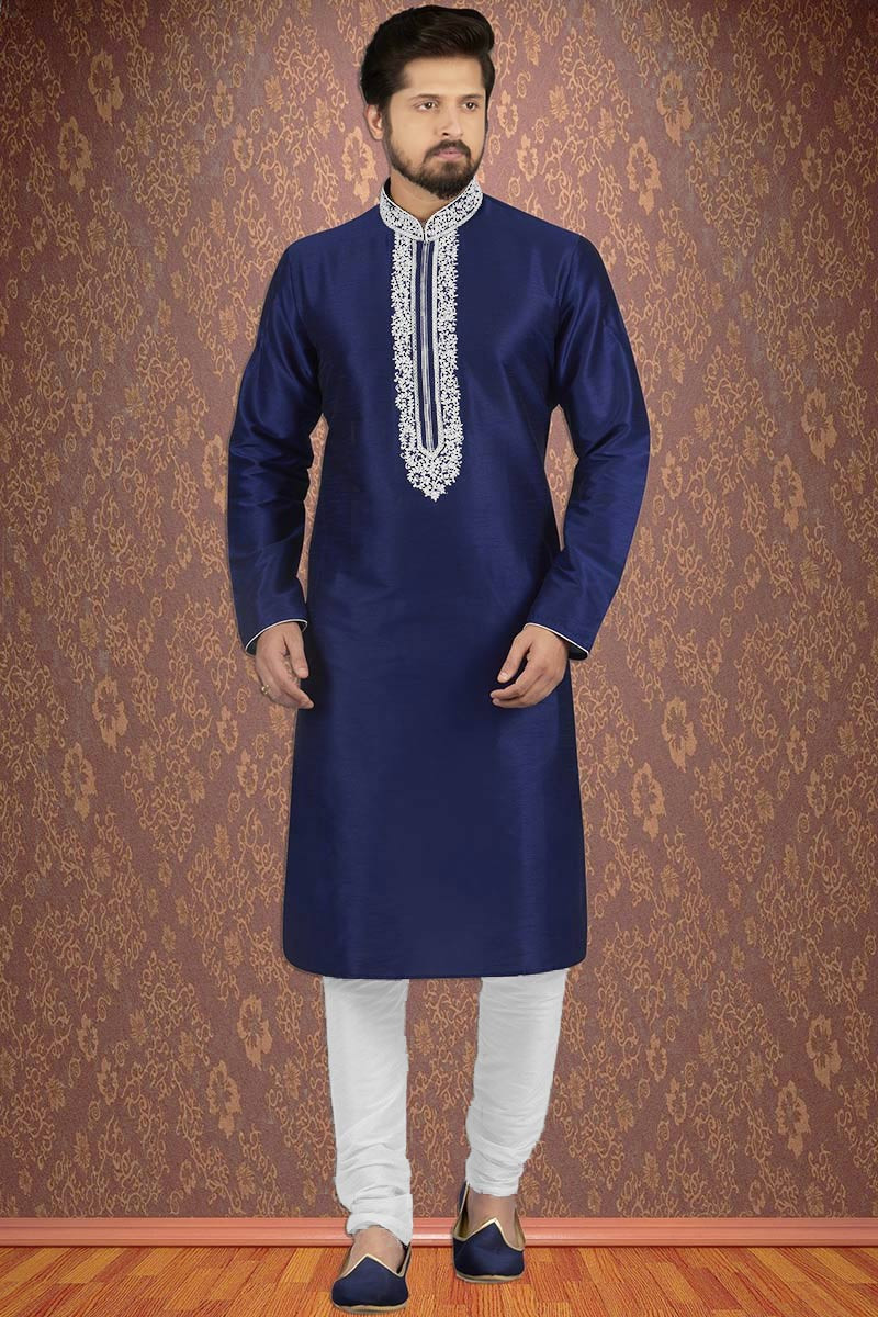 Buy Banglori Silk Kurta Pajama In Dark