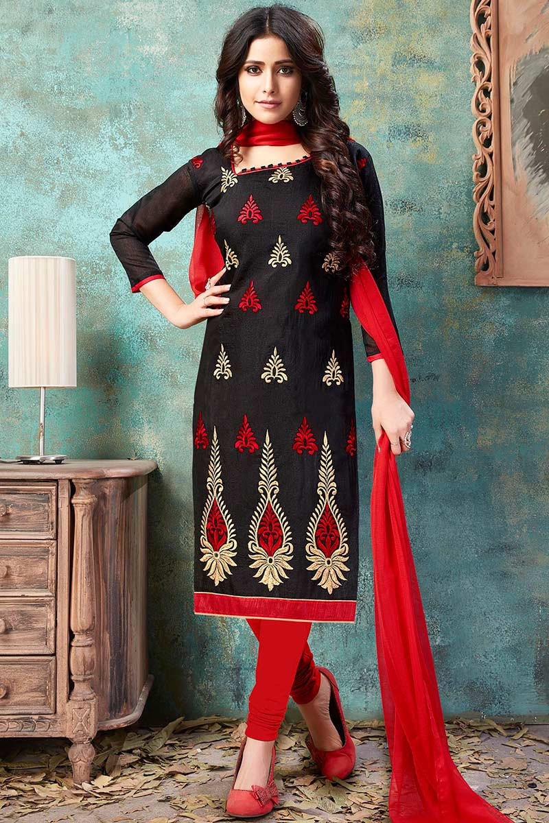 black churidar designs