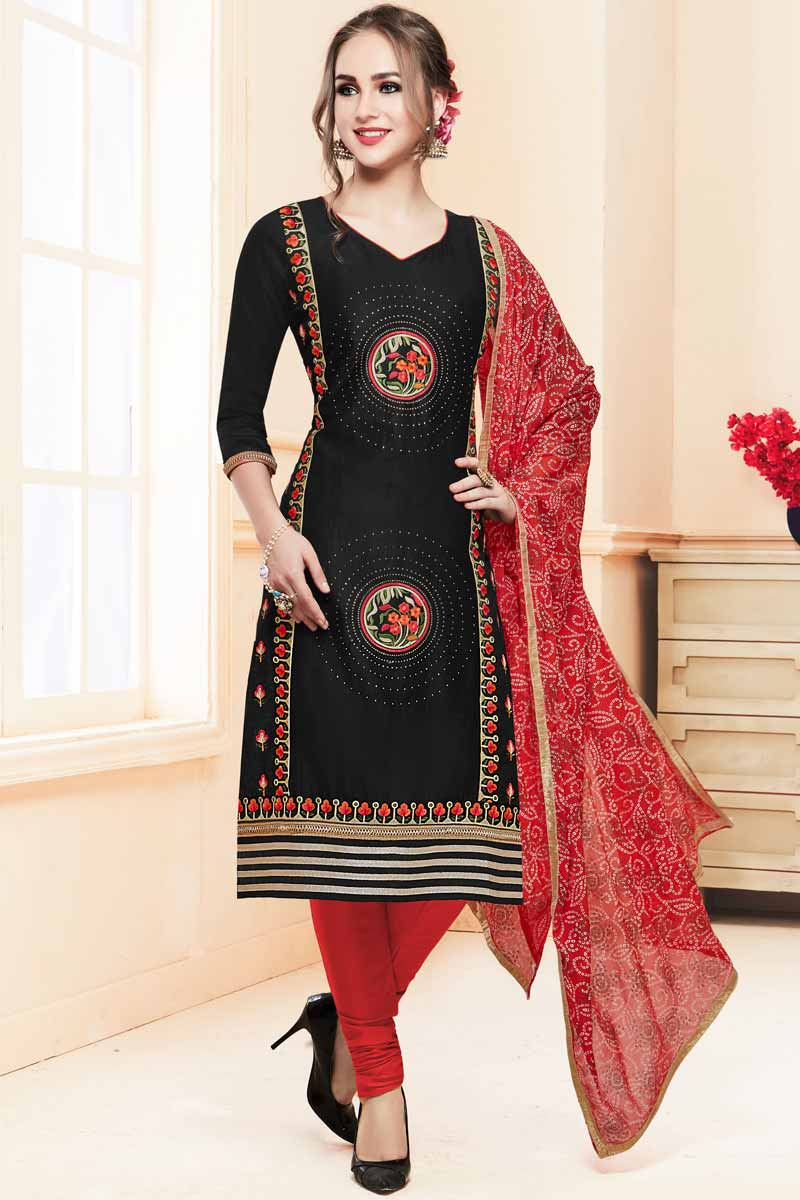 black cotton churidar