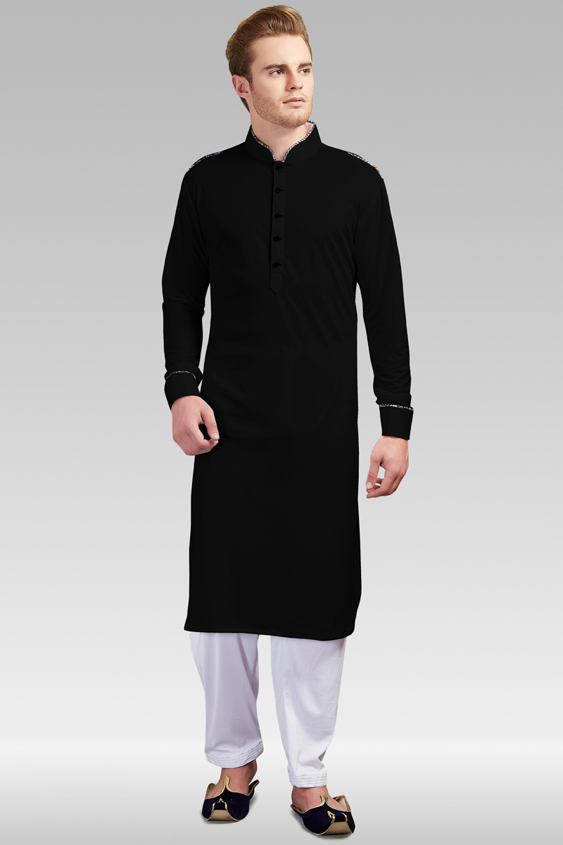 Pakistani black kurta clearance