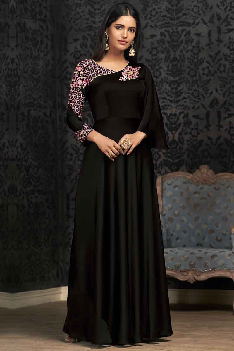 silk party gown