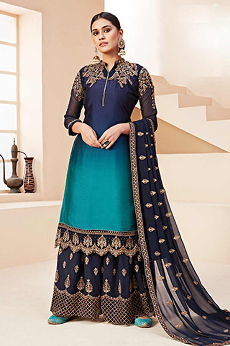 Sharara suit party wear images