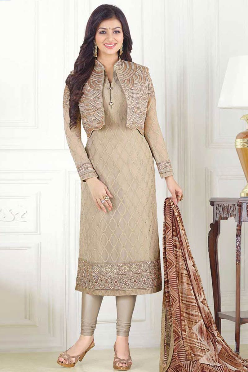 long churidar with dupatta
