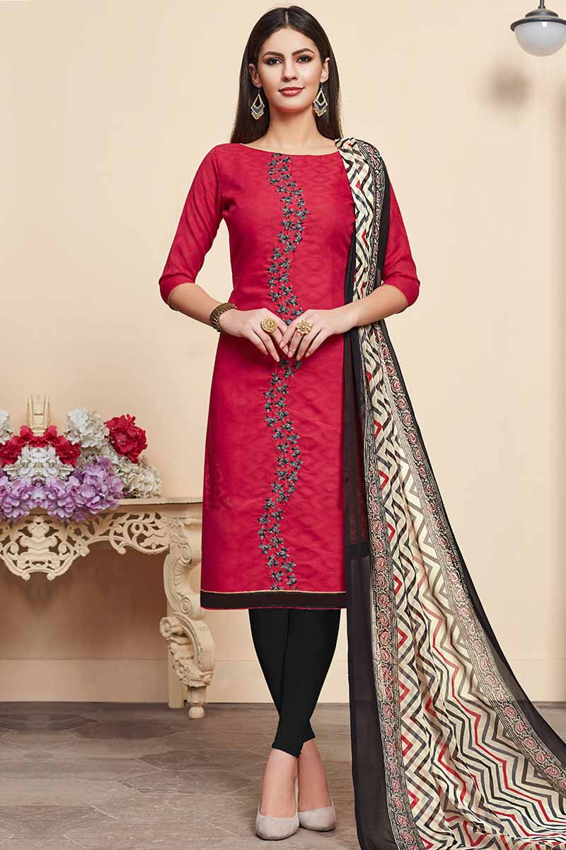 silk cotton churidar