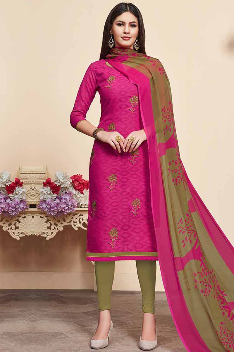 raw silk churidar materials